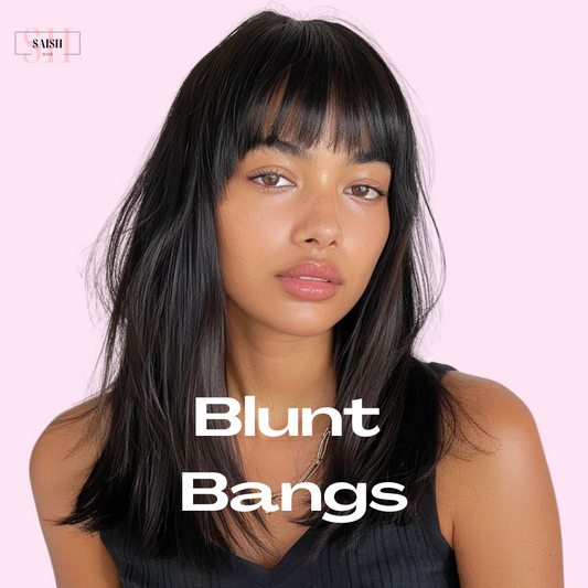 Premium 100% Human Hair Blunt Bangs