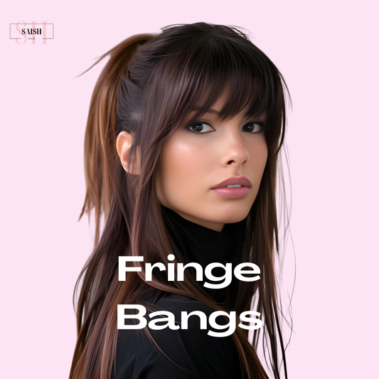 Premium 100% Human Hair Fringe Bangs Extension